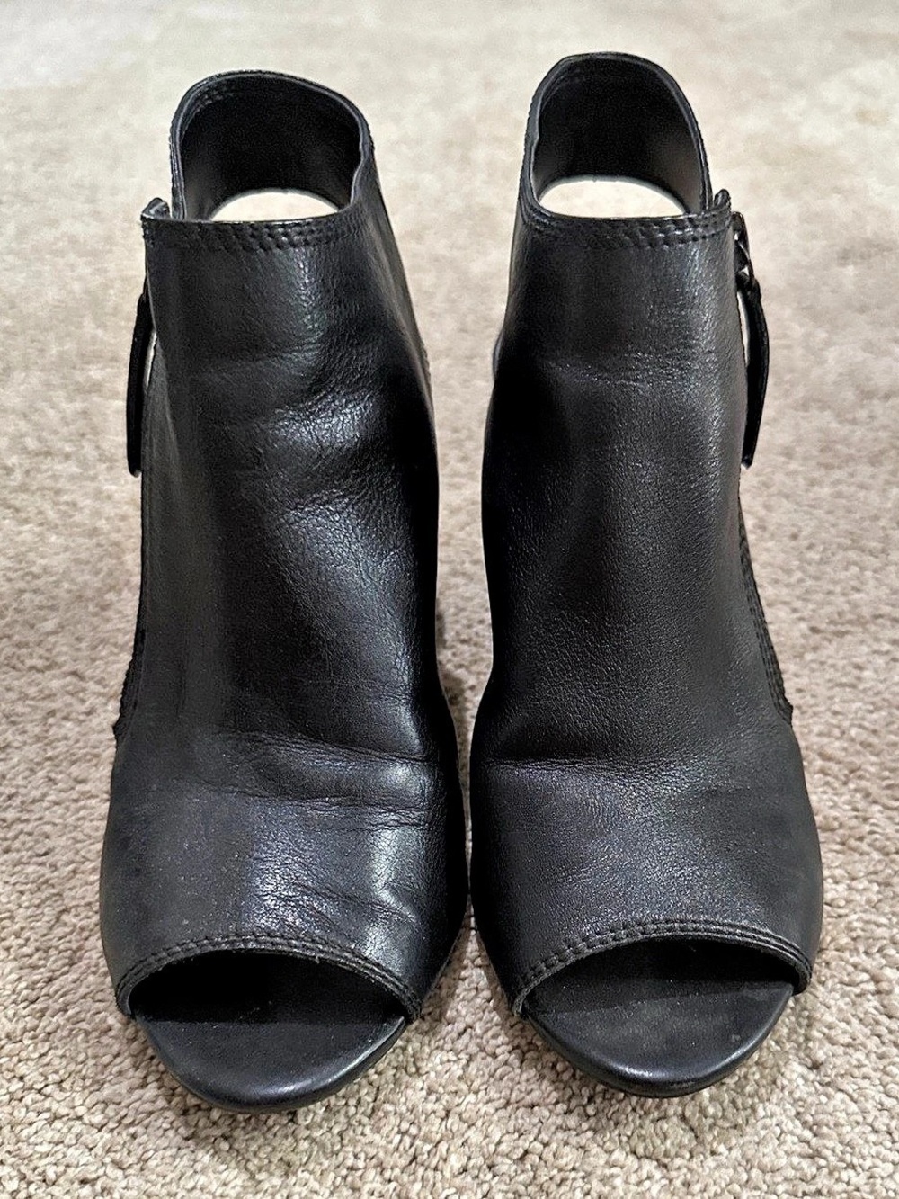 ALDO Black Peep Toe Heels US 7.5